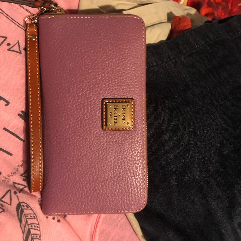 Dooney and bourke dark mauve wallet